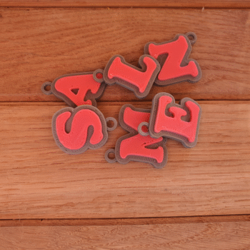 Simple keychain letters